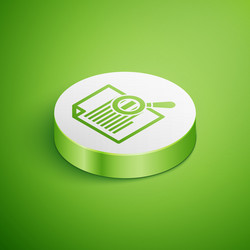 isometric document with search icon isolated vector image
