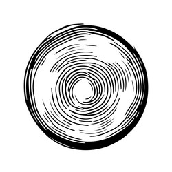 rolling sphere ball abstract scetch vector image