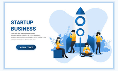 Start up project concept for mobile app vector