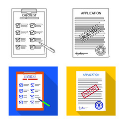 isolated object of form and document sign vector image