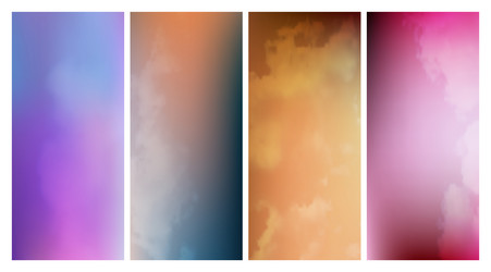 modern colorful gradient background with clouds vector image