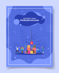 Problem solving concept for template of banners vector