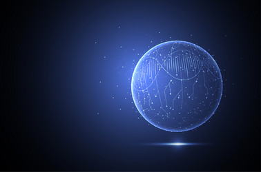 abstract science circle template background vector image