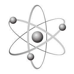 atom visual structure grey icon with circles vector image
