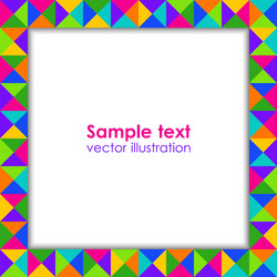 Colorful rectangle border made of pencils Vector Image