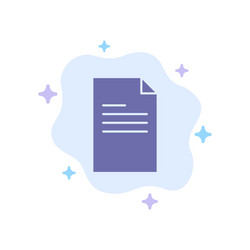 file text data report blue icon on abstract cloud vector image