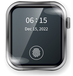 modern smartwatch face ui display with digital vector image