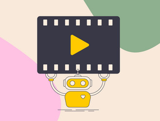 ai-driven video content creation automated vector image