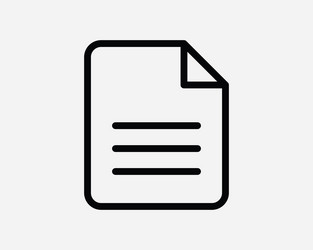 Document icon file page form note memo contract vector