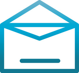 email message user interface blue gradient vector image
