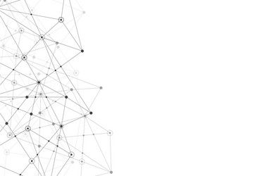 abstract connecting dots and lines with geometric vector image