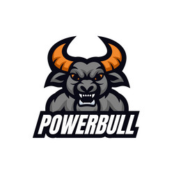 bull mascot logo design 2 Vector Image