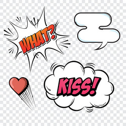 Cartoon comic text pop art explosion Royalty Free Vector