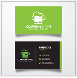 hosting server icon business card template vector