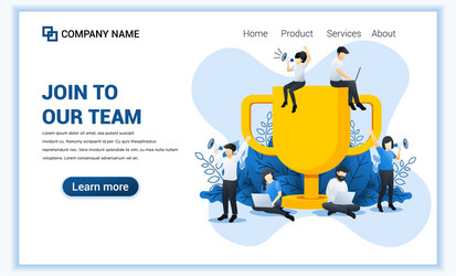 Join our team web banner concept people near vector