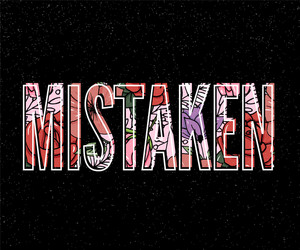 mistaken slogan perfect for pin card t-shirt vector