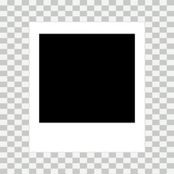 old photo empty frame isolated on transparent vector image