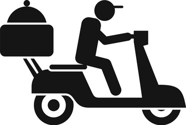 bike food delivery icon simple style vector