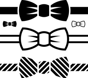 bow tie black symbols Vector Image