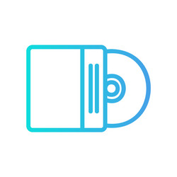 Compact disk icon in gradient style about vector