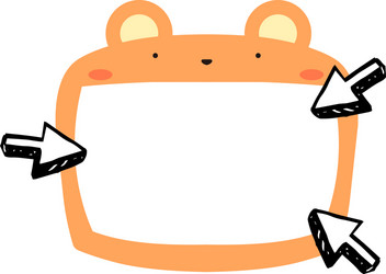 Cute bear whiteboard Royalty Free Vector Image