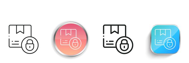 delivery box icon thin linear regular and button vector image