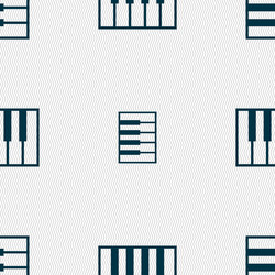 Piano key icon sign seamless pattern vector