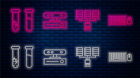 set line motion sensor server data web hosting vector image