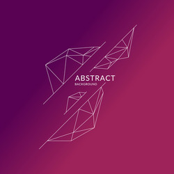 Abstract polygonal objects in the background low vector