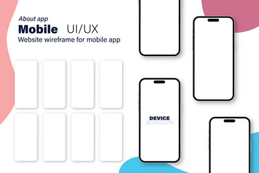 mobile ui ux mockup application interface vector image