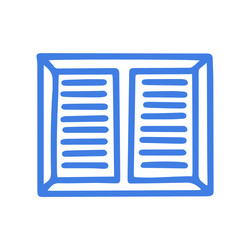 Ventilation line doodle simple icon set Royalty Free Vector