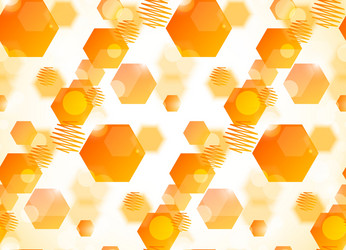 Abstract pattern with hexagons and circles vector