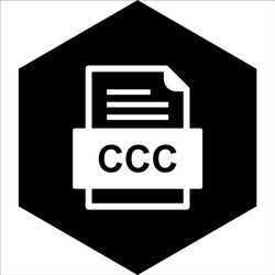 Ccc file document icon vector
