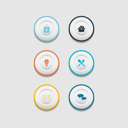 circle web design button collection vector image