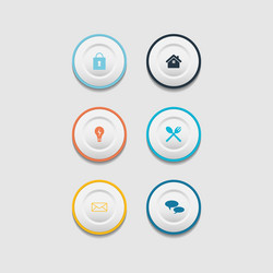 Circle web design button collection vector