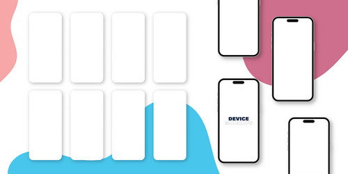 Mobile ui ux mockup application interface vector