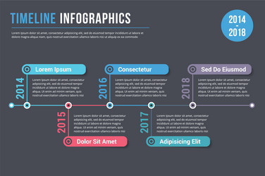 timeline infographics vector