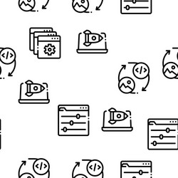 web design development seamless pattern vector image