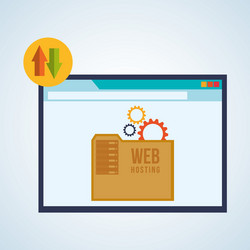 Web hosting design data center icon isolate vector