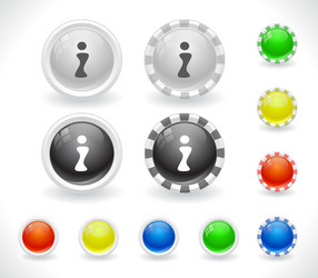 website gui buttons vector image