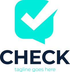 check chat logo icon design checkmark vector