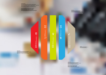 Infographic template with octagon vertically vector