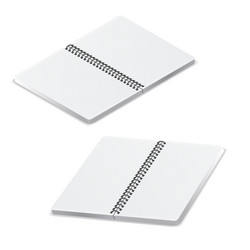 Open notebook template with a square grid vector