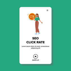 programmatic seo click rate vector image