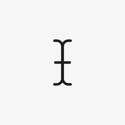 text cursor icon in line design style editor vector image