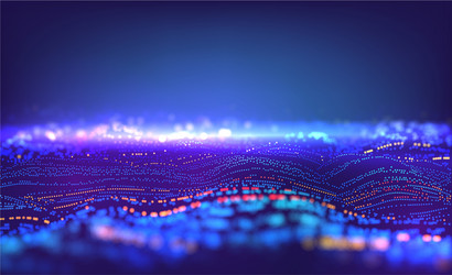 Abstract Data Waves - Particle Grid vector image