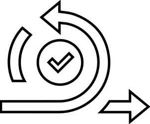 agile iteration scrum outline icon line art vector