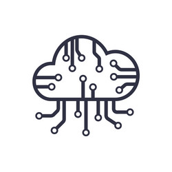 Cloud network connection computing vector