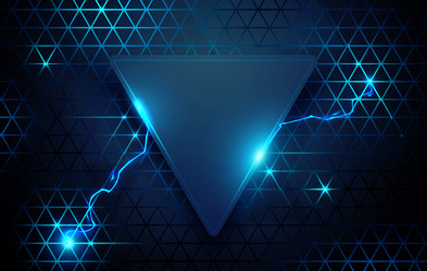 energy field with triangle shape and lightning vector image