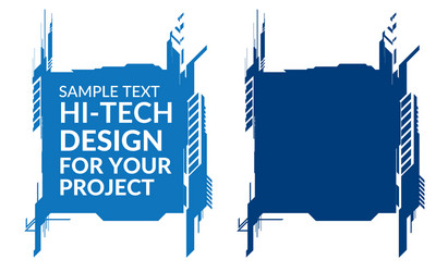 hi-tech elements square form vector image
